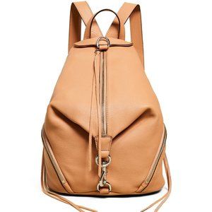 NWT Rebecca Minkoff Julian Large Leather Backpack HONEY Tan Brown 100% AUTHENTIC